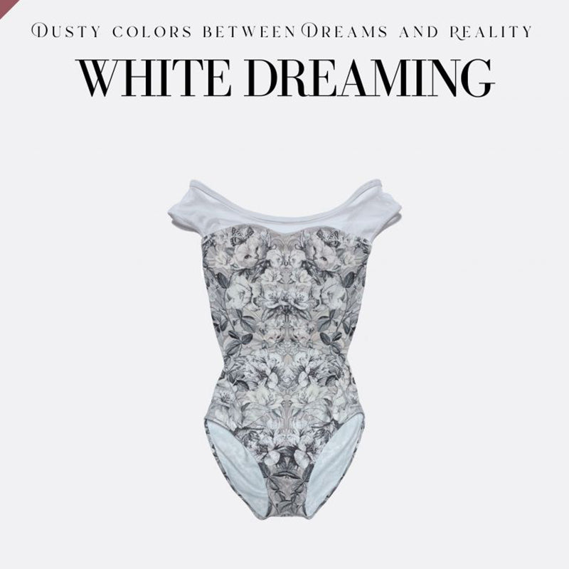 女童白色"Peo Meow-White dreaming"芭蕾舞连体衣(高叉184943342HL/Plie/White)