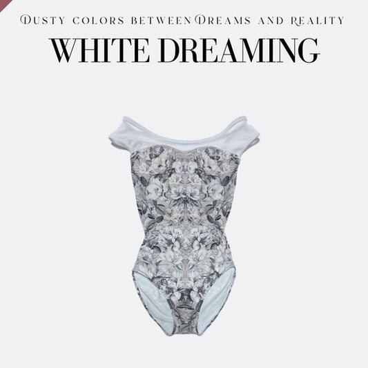 女童白色"Peo Meow-White dreaming"芭蕾舞连体衣(高叉184943342HL/Plie/White)