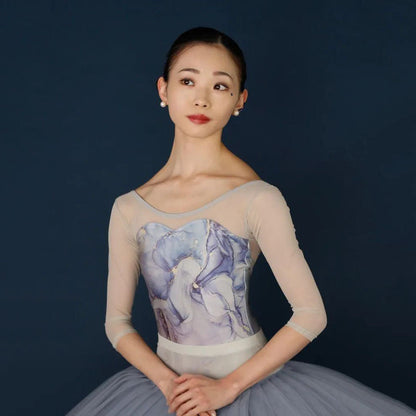 女士灰色芭蕾舞连体衣(186126828/Plie sleeve7/Gray)