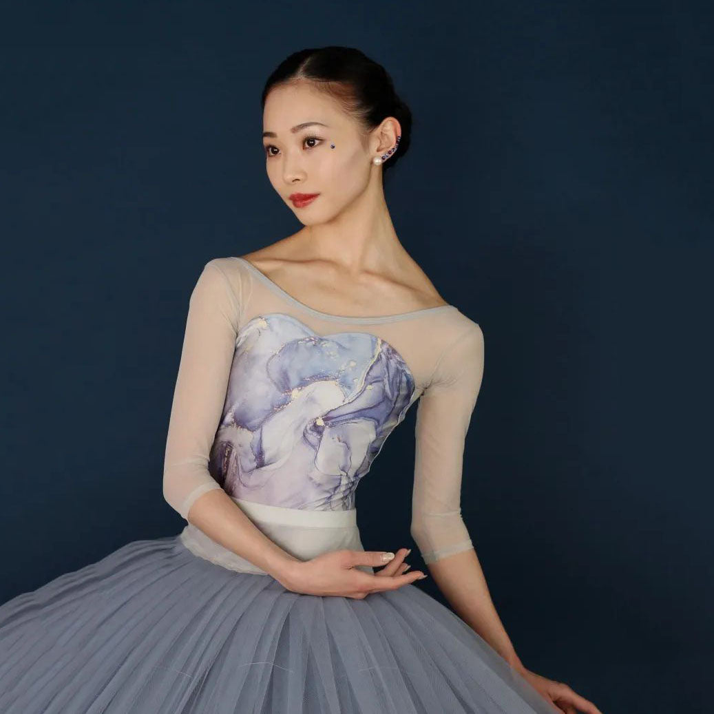 女士灰色芭蕾舞连体衣(186126828/Plie sleeve7/Gray)