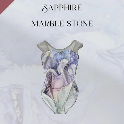 女童灰色"Sapphire Marble Stone"芭蕾舞连体衣(186127206/Plie/Gray)