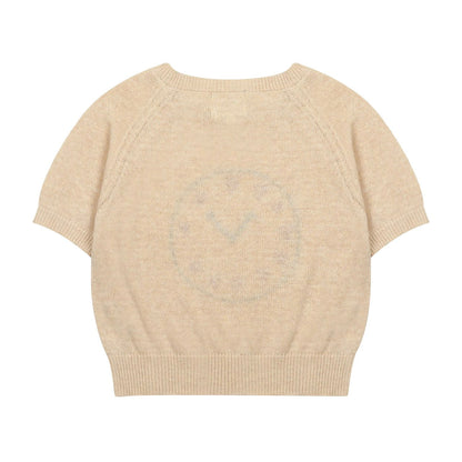 儿童米色针织T恤