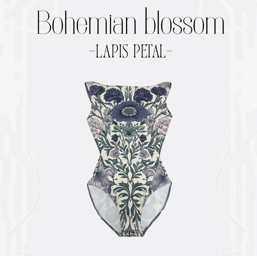 女童蓝色"Bohemian blossom"芭蕾舞连体衣(186725015/Degage/Bohemian blossom)