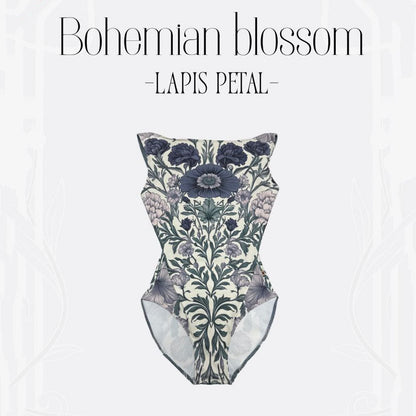 女童蓝色"Bohemian blossom"芭蕾舞连体衣(186725015/Degage/Bohemian blossom)