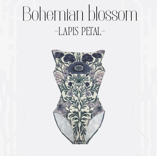 女童蓝色"Bohemian blossom"芭蕾舞连体衣(186725015/Degage/Bohemian blossom)