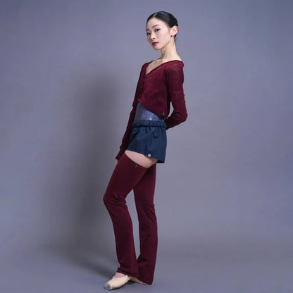 女士深红色芭蕾舞开衫(189665857/Burgundy)