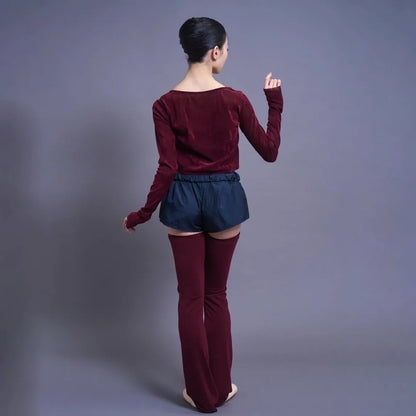女士深红色芭蕾舞开衫(189665857/Burgundy)