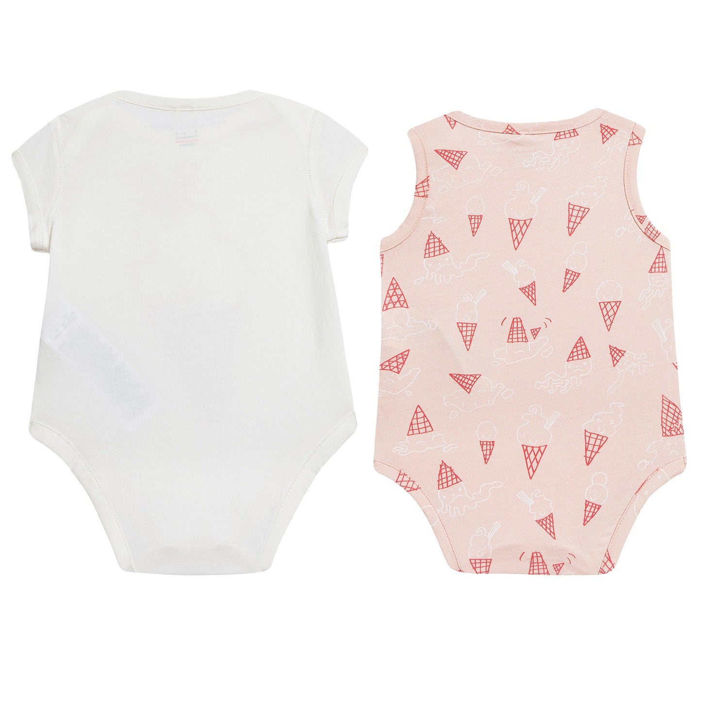 Baby Girls Pink & White Babysuit Two Piece Set