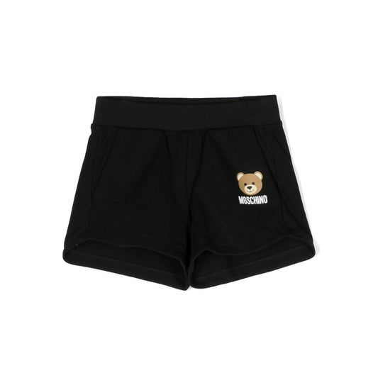 女童黑色Logo棉短裤