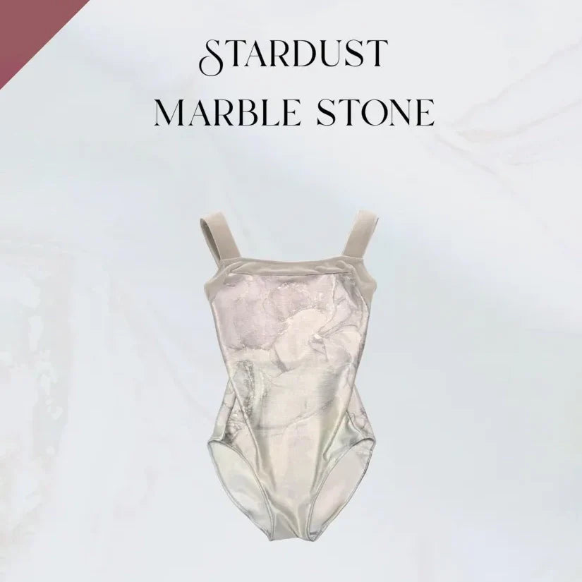 女童灰色"Stardust marble stone"芭蕾舞连体衣(191540385HL/Pique/White)