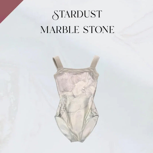 女童灰色"Stardust marble stone"芭蕾舞连体衣(191540385HL/Pique/White)