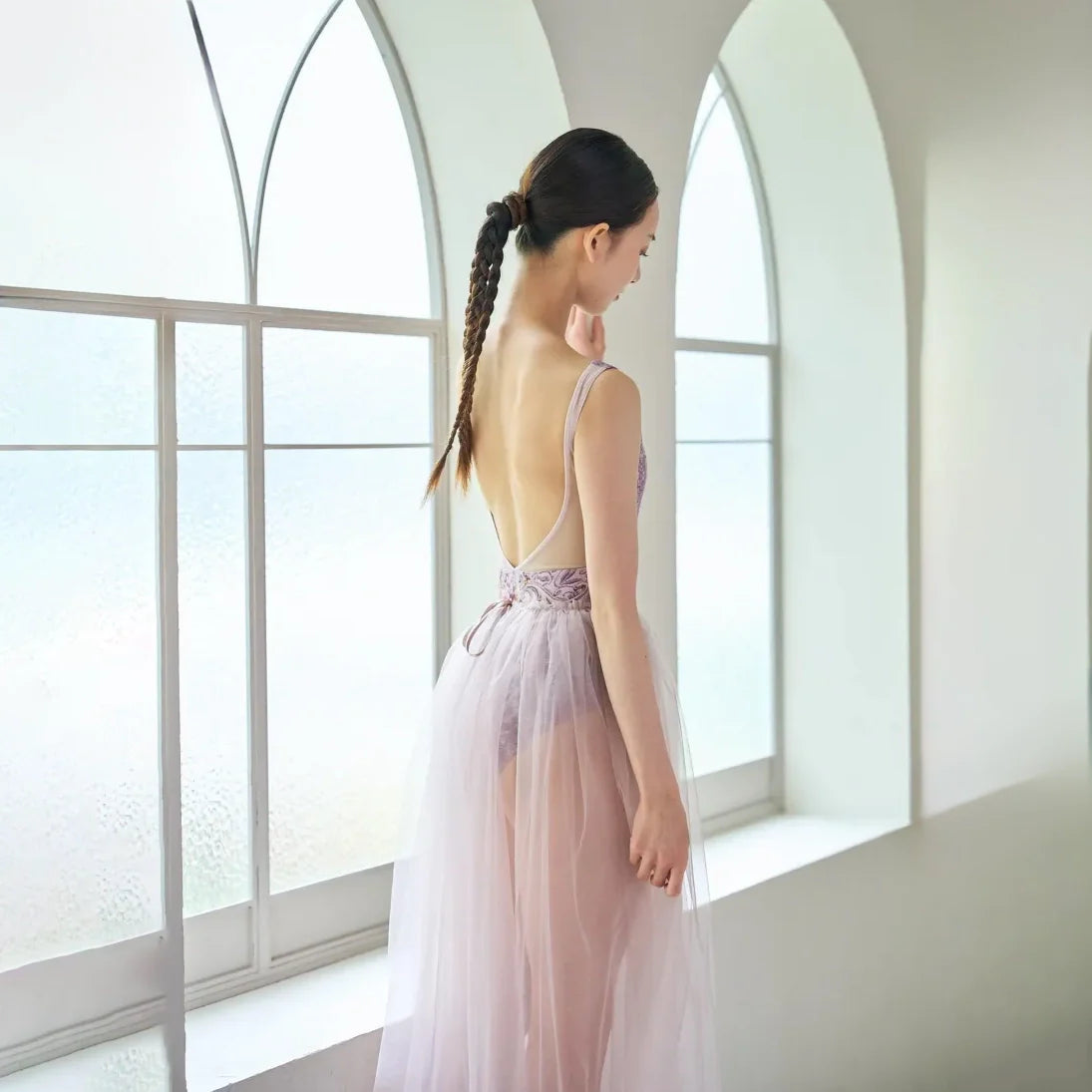 女士粉色"Secret garden-Pensee-Rose Violet"芭蕾舞连体衣(191892005/Degage/Moss pink)