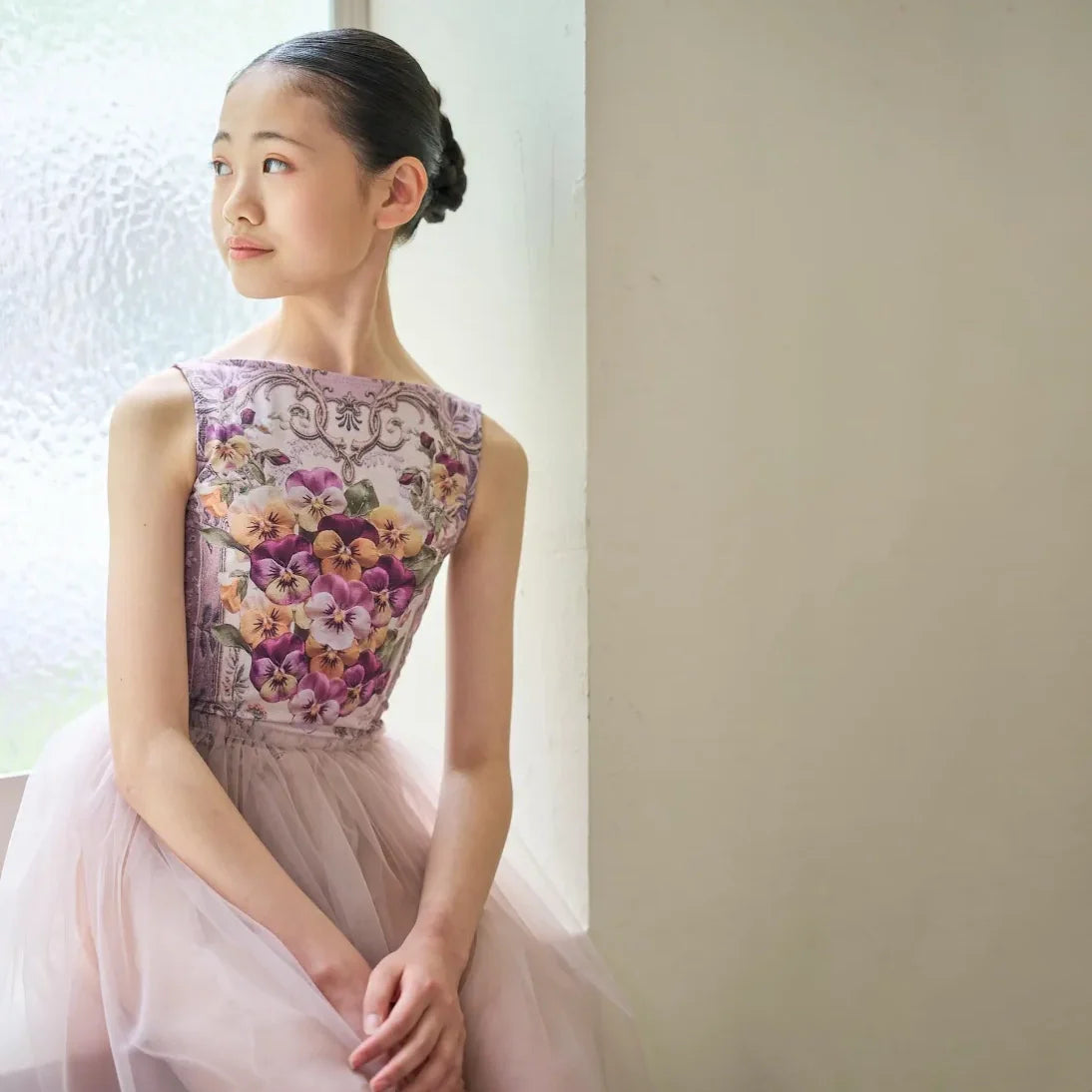 女童苔藓粉色"Secret garden-Pensee-Rose Violet"芭蕾舞连体衣(191892257/Degage/Moss pink)