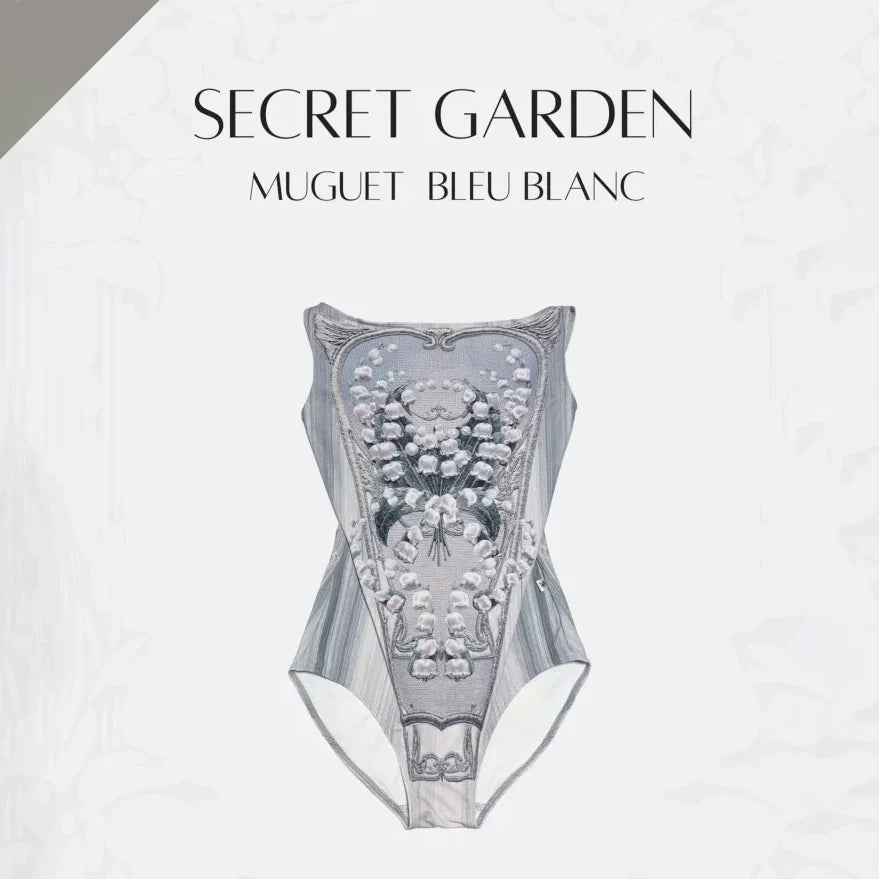 女童白色"Secret garden-Muguet-Bleu Blanc"芭蕾舞连体衣(191892812/Degage/White)