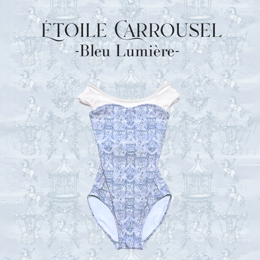 女童蓝色"Etoile Carrousel-Bleu Lumiere"芭蕾舞连体衣(192083695/Plie/White)