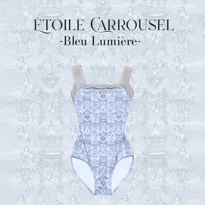 女童蓝色"Etoile Carrousel-Bleu Lumiere"芭蕾舞连体衣(高叉192084091HL/Pique/White)