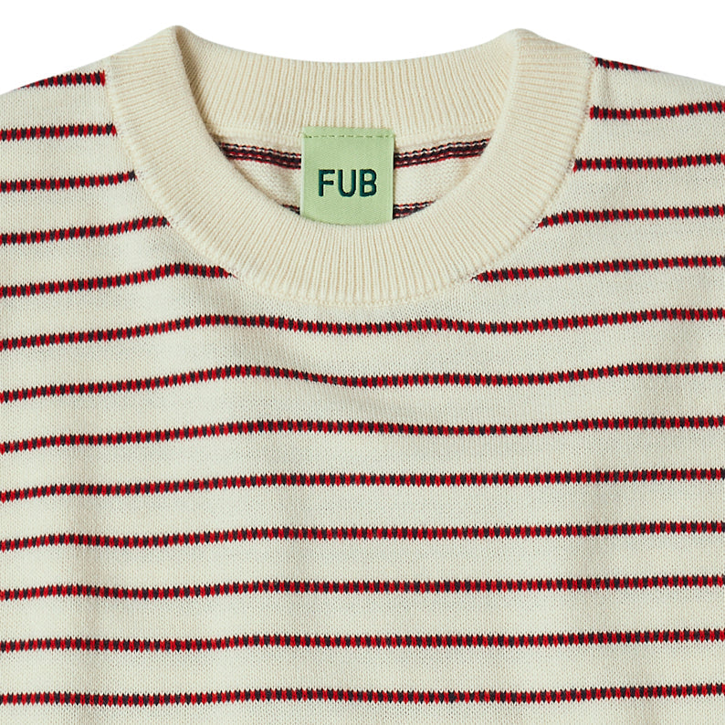 儿童红色条纹棉T恤