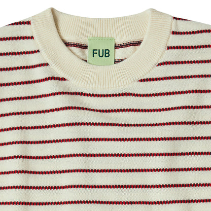 儿童红色条纹棉T恤