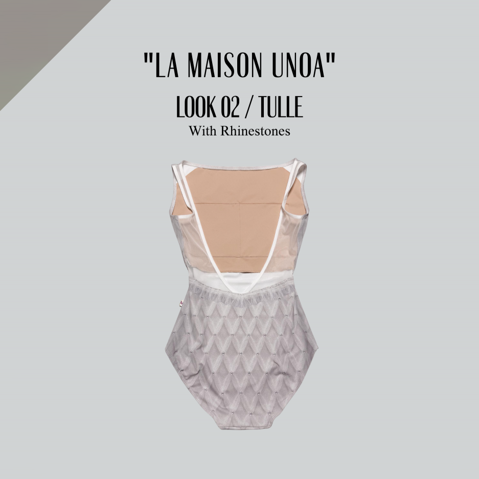女童白色芭蕾舞连体衣(192664639/Degage/La Maison unoa-Look 02/Tulle)