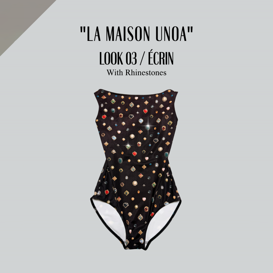 女童黑色芭蕾舞连体衣(192664644/Degage/La Maison unoa-Look 03/Ecrin)
