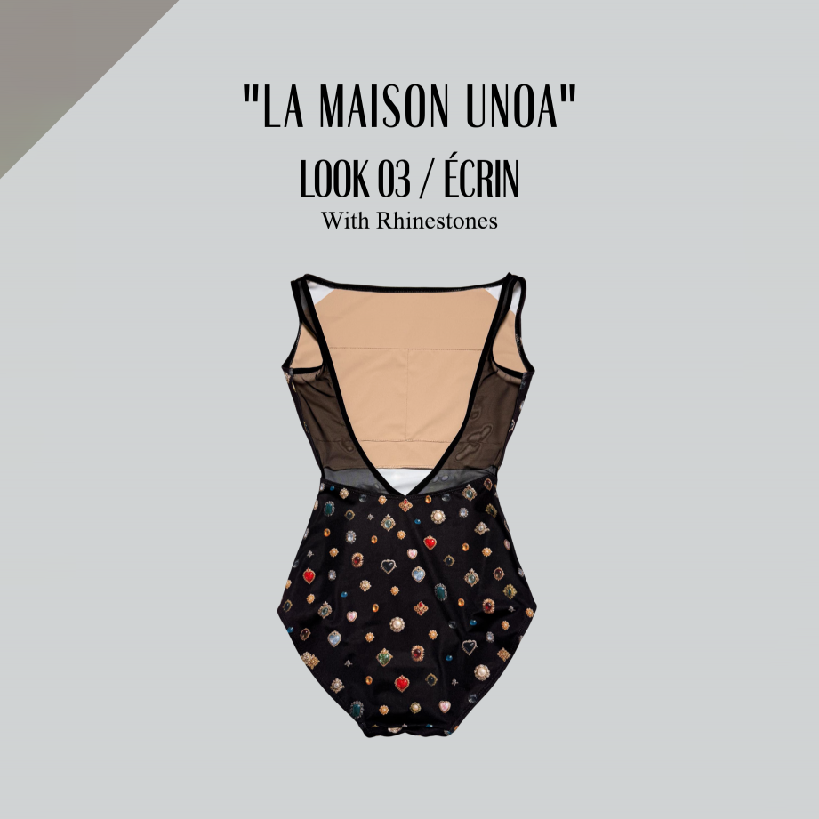 女童黑色芭蕾舞连体衣(192664644/Degage/La Maison unoa-Look 03/Ecrin)