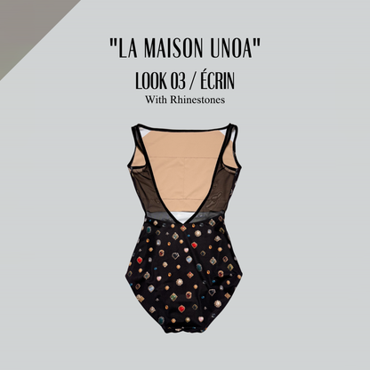 女童黑色芭蕾舞连体衣(192664644/Degage/La Maison unoa-Look 03/Ecrin)