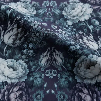 女士蓝色花朵芭蕾舞连体衣193125923/Plie/Gray × Flower gate Autumn Bloom -Antique Blue)