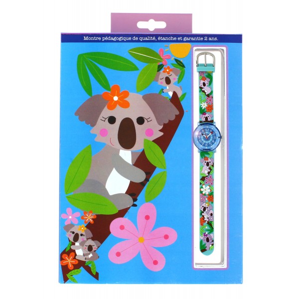 Girls & Boys Light Green Koala Watch（6-9Y）