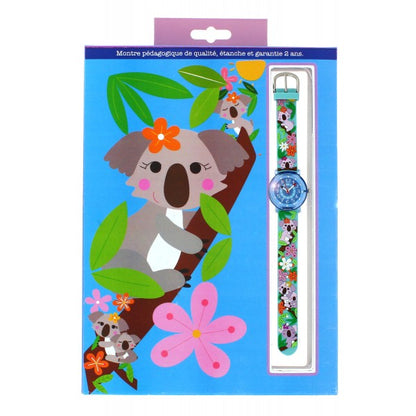 Girls & Boys Light Green Koala Watch（6-9Y）