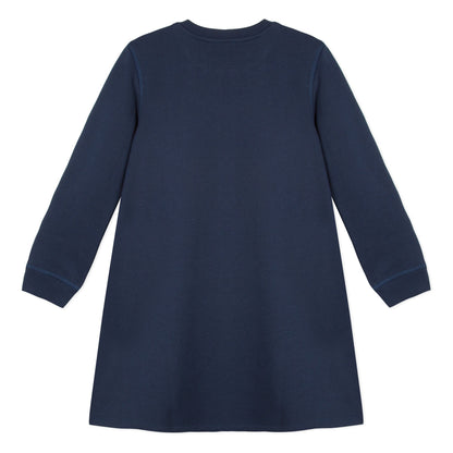 Girls Navy Tiger Cotton Dress
