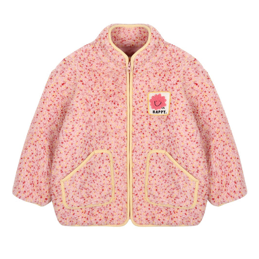 女童粉色摇粒绒棉服