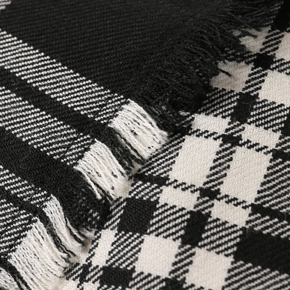Girls Black & White Check Kilt Skirt