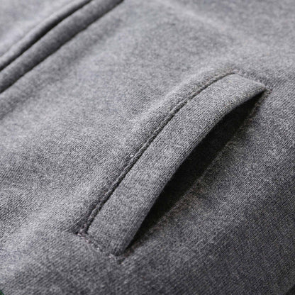 Boys Grey Ribbed Cuffs Cotton Jacket