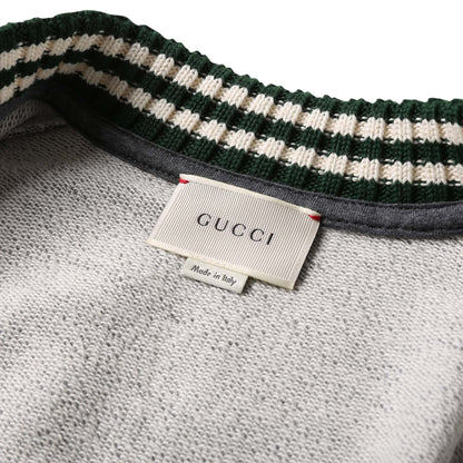 Boys Grey Ribbed Cuffs Cotton Jacket