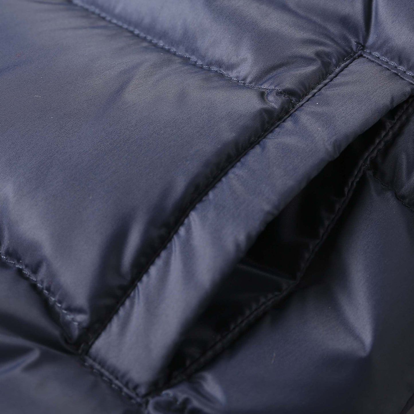 Baby Girls Navy Blue Frilled Trims Padded Down Jacket