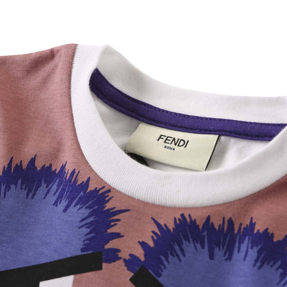 Girls Multicolor Monster Printed Cotton Dress