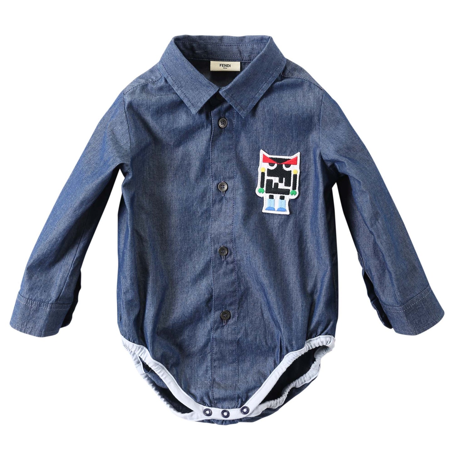 Baby Boys Light Blue Cotton Bodysuit