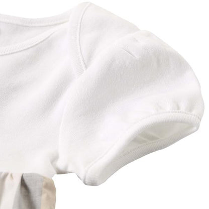 Baby Girls White & Check Cotton Dress