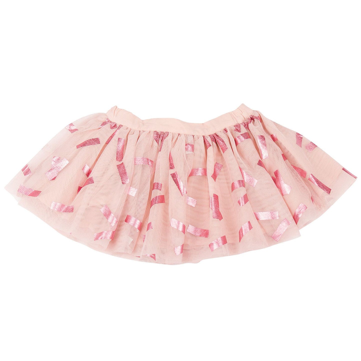Honey Girls Pink Tulle Skirt With Metallic Pattern