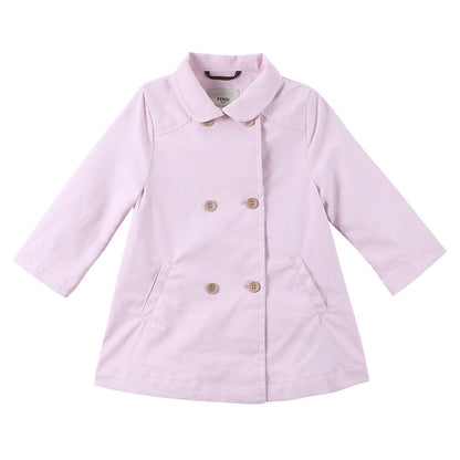 Baby Girls Pink Double Buttoned Trench Coat