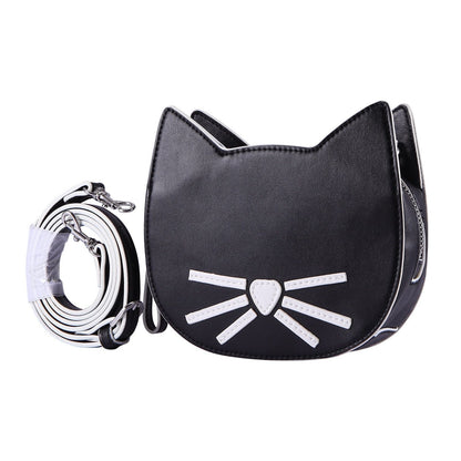 Girls Black Cat Head Style Bag