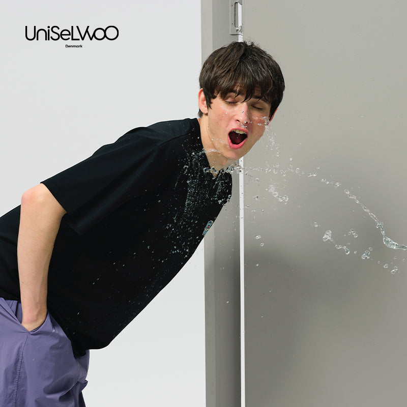 亲子款黑色三防短袖T恤