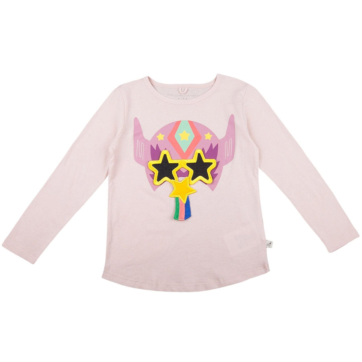 Barley Girls Pink Super Stella Heroes T-Shirt With Star Patches