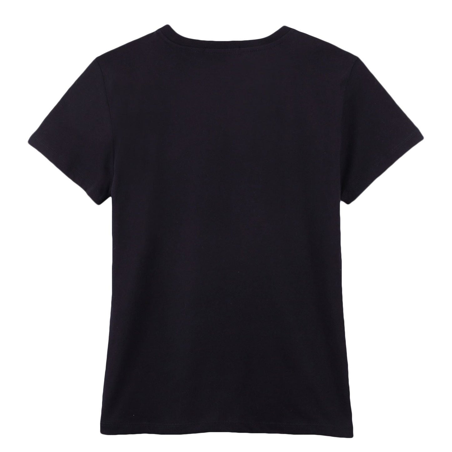 Boys Black Cotton Jersey T-Shirt With Black Brand Logo