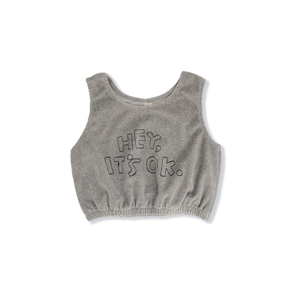 女童灰色Logo背心