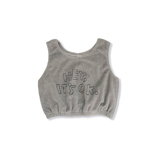 女童灰色Logo背心