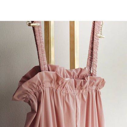 女士粉色芭蕾舞连体热身裤