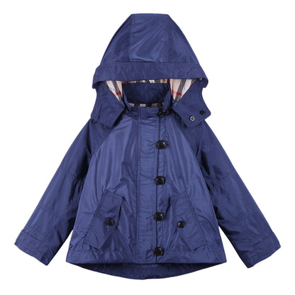 Boys Purple Hooded Cotton Jacket