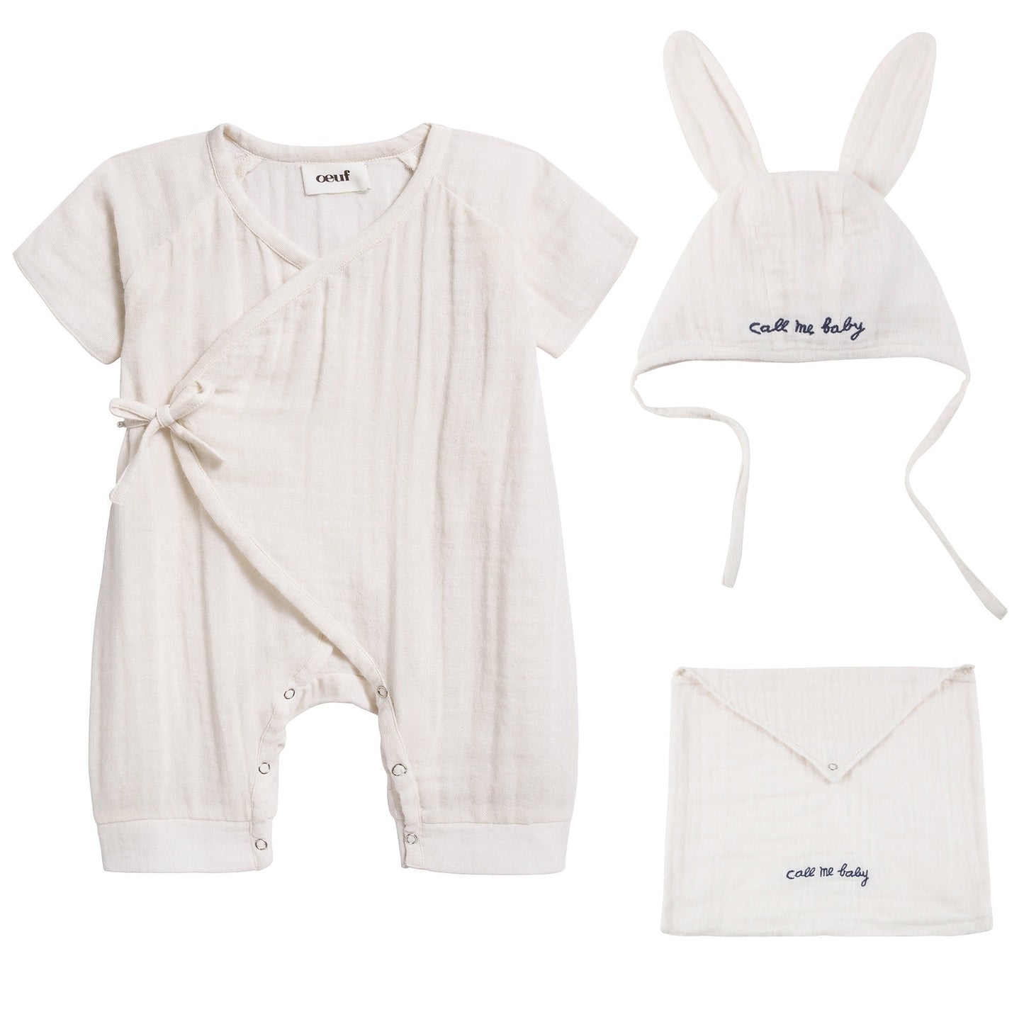 Baby White Cotton Baby Swaddle Set