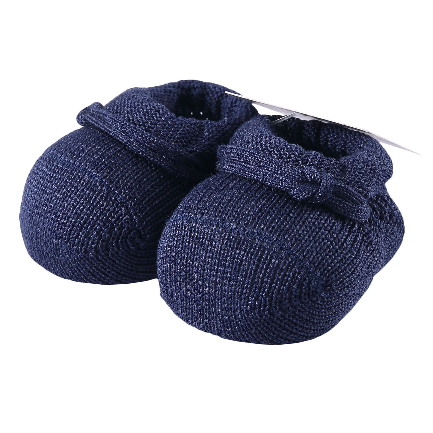 Baby Navy Blue Knitted Cotton Shoes